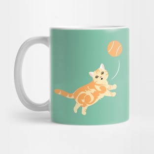 Playing American Shorthair Cat - Orange Mug